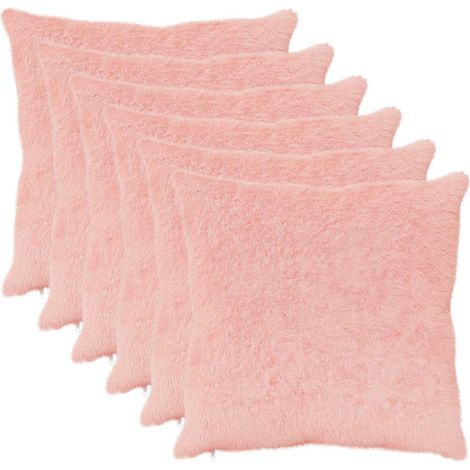 vidaXL Funda de almohada 6 uds. HEERLEN Rosa 80 x 80 cm (1/2)