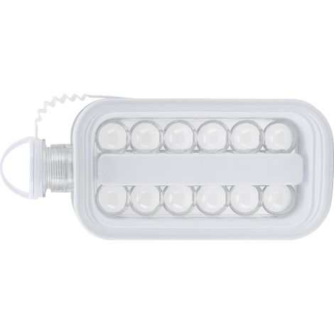 Moule à glaçons pliable en silicone et plastique blanc, portable et pliable, pour la maison. (1/5)