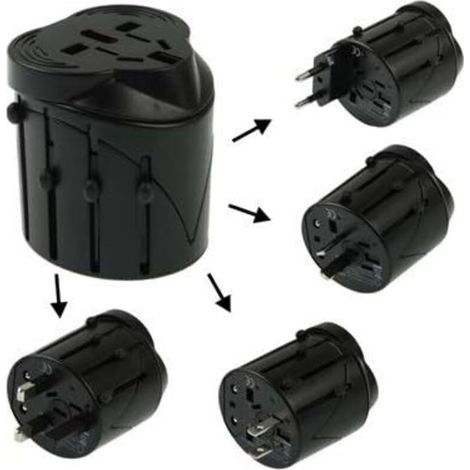 Adaptateur de prise tout en, 2 USB ports and a Type-C port (1/5)