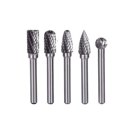 5 fraises en carbure 6 × 8 mm – Limes rotatives pour métal – Ponçage et polissage haute durabilité
