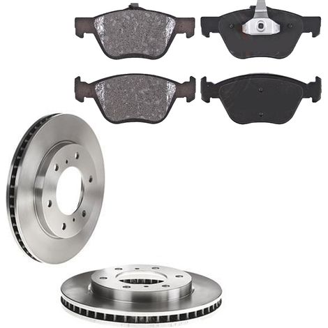 KIT FRENI ANTERIORI compatibile con FIAT MAREA (185) - DISCHI + PASTIGLIE OEM: FDB1052, FDB1299, FDB1040, FDB1040B / 16046 /SOSTITUZIONE DIRETTA/BASSA POLVERE/SILENZIOSO (1/5)