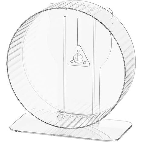 Transparentes Acryl Hamsterrad, Leises Hamster Laufrad, Einstellbarer Höhe, rutschfeste Oberfläche & Breite Lauffläche, Laufrad Hamster für Hamster, Rennmäuse, Chinchillas und Kleintiere