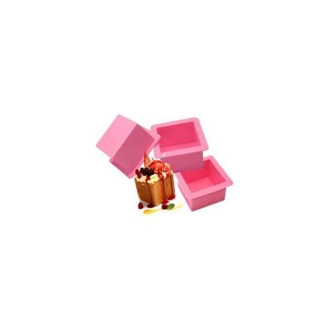 Lot de 3 moules à gâteau carrés en silicone - Moule à savon - Grand cube - Moule carré en silicone - Résine - Bijoux - Outils de fabrication de bijoux (1/5)