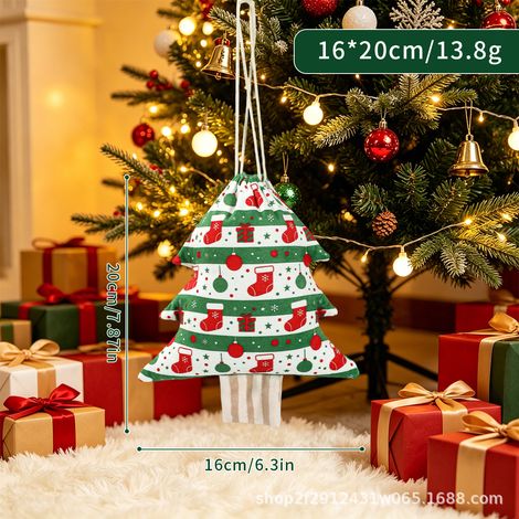 Beutel mit Kordelzug, Weihnachtsdekoration, Christbaumschmuck, Geschenktüte