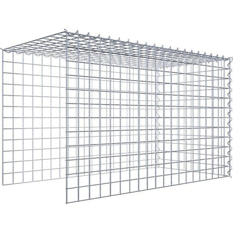 Gabiondeco - Gabion - Element de prolongation en hauteur et en longueur 100 cm x 60 cm x 50 cm (L x H x P). maille 5 x 5 cm. Spirale. Attention il manque deux grill... (1/5)