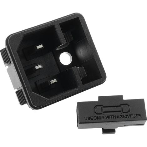 Prise de courant deux-en-un AC-02/03 tout cuivre, encastrée dans un socle tripolaire fixe avec protection. Pieds AC-02 tout cuivre avec verrou de sécurité 10 A. (1/2)