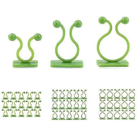 120 clips de fixation invisibles verts pour plantes grimpantes, système de fixation auto-adhésif Hoo JP (1/5)