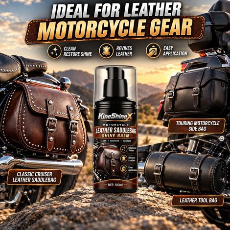 KineShineX Motorrad-Lederpolitur und Pflegecreme für Vintage-Motorrad-Ledertaschen (1/4)