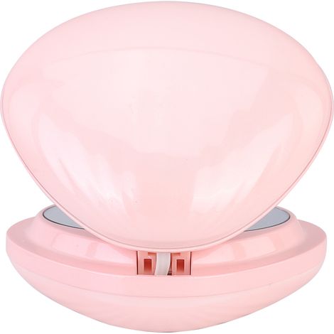 Chauffe-mains portable multifonctionnel 3 en 1, batterie externe, miroir cosmétique avec port USB (rose) (1/5)