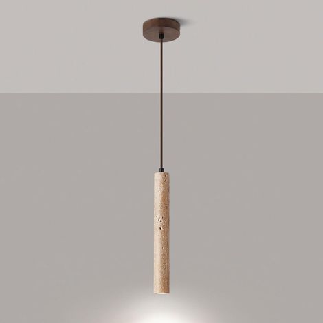 Suspension à tube long, lampe suspendue en travertin jaune, lampes à suspension linéaires ultra-minces, luminaires G9, lustre de chevet, plafonniers minimalistes modernes pour chambre à coucher (1/5)
