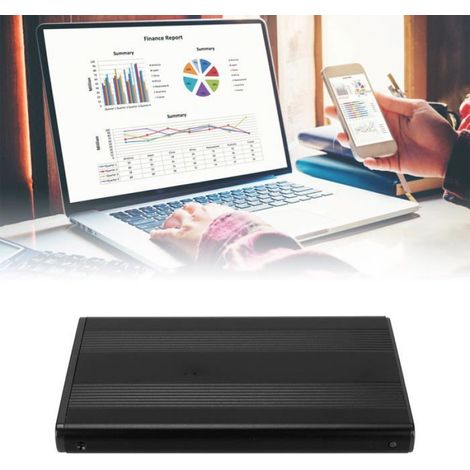 Boîtier de disque dur USB3.0 Boîtier HDD 2,5 po 5Gbps 2 To Boîtier de Disque Dur Antistatique informatique memoire Noir (1/4)