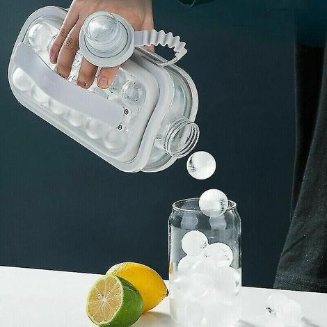 2-in-1 Tragbarer Eiswürfelbereiter in Kugelform, Eiswürfelform, Eiswürfelflasche, DIY-Eiswürfelbeutel (1/5)