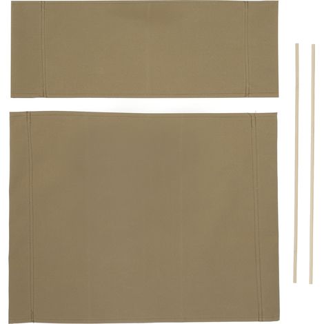 Housse de chaise de remplacement en tissu Oxford, imperméable, anti-poussière, pour siège de Club de directeur, kaki (1/5)
