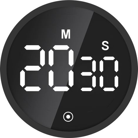 Minuteur à compte à rebours, compteur magnétique, calculatrice numérique, volume et luminosité réglables, grand écran LED, rotation avec fonction chronomètre, mode silencieux pour la cuisine.