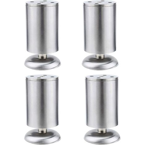 Pieds d'armoire en acier inoxydable en acier gauche pieds de canapé 4 pièces, pieds d'armoire en acier inoxydable 50120 (1/4)