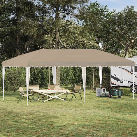 Teenpull – Pop-up Partyzelt 575 x 290 x 245 cm Creme (1/5)