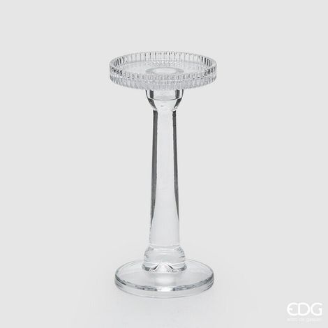 EDG Enzo De Gasperi Portacandela Colonna H 21,5 Cm D 9,8 Cm Natural Moccolo e Stelo