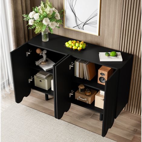 Aparador moderno con relieve y puertas batientes OKMYHOME (1/5)