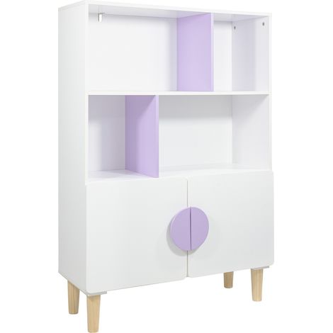 Meuble pour Enfants Mobili Rebecca Lylia 115x80x30 cm MDF Pin Blanc Violet (1/5)