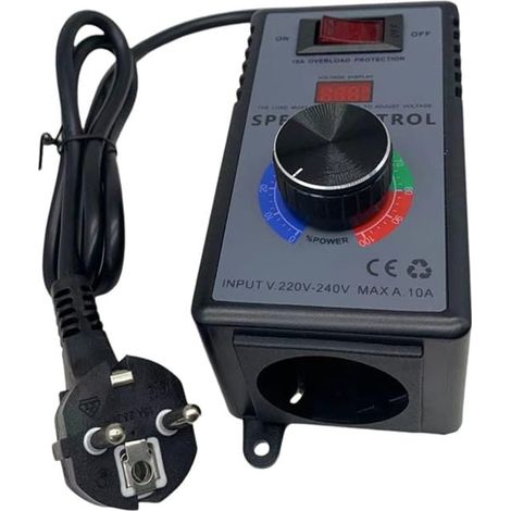 Régulateur de vitesse 230 V, régulateur de tension, régulateur de vitesse moteur pour meuleuse d'angle, souffleurs, perceuses à main, scies circulaires, convertisseur de fréquence 230 V, régulateur de (1/5)