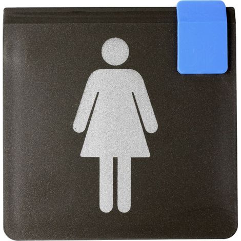 Plaquette signalétique "TOILETTES FEMMES" 95 x95 mm EUROPE DESIGN - NOVAP Noir