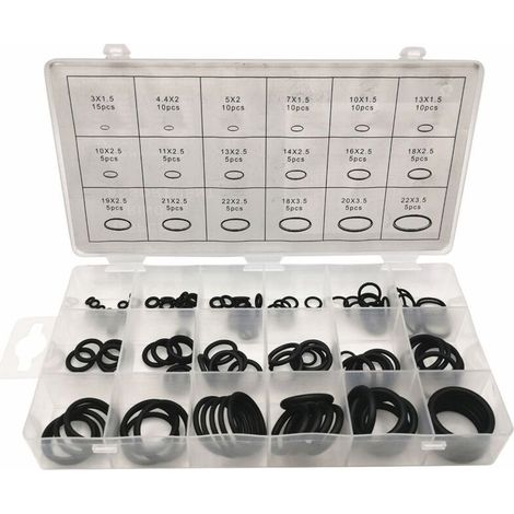 Coffret de 125 joints toriques de diamètre 3 à 22 mm, pour plomberie et étanchéité de tuyauterie (1/5)