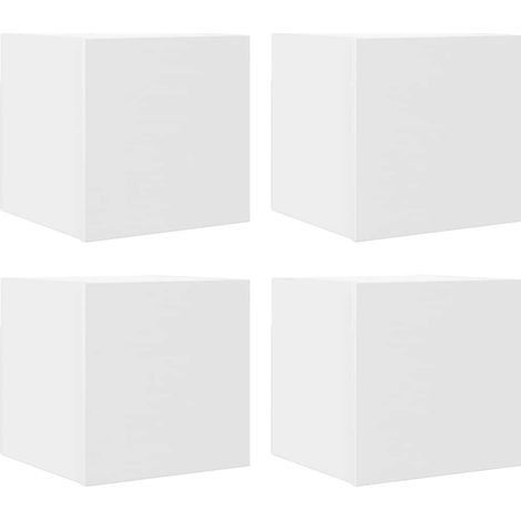 vidaXL Muebles de salón de pared 4 uds blanco 30,5x30x30 cm (1/2)
