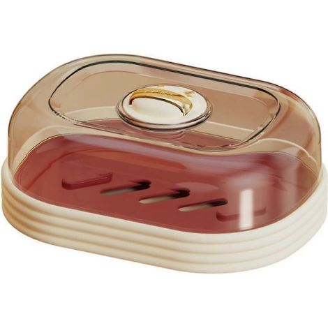 Boîte à savon avec couvercle, boîte à savon de voyage portable, savon étanche et facile à nettoyer pour la maison, la salle de bain, la randonnée, les voyages, le camping et autres activités de plein (1/4)