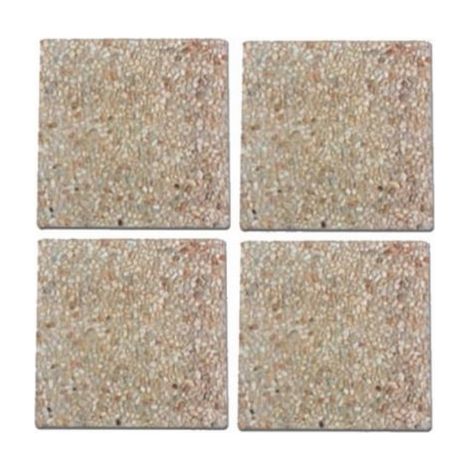 Salone – Lot de 4 dalles en béton 50x50 cm – Épaisseur 3,7 cm – Poids 84 kg – Pour stabiliser pieds de parasol extérieur