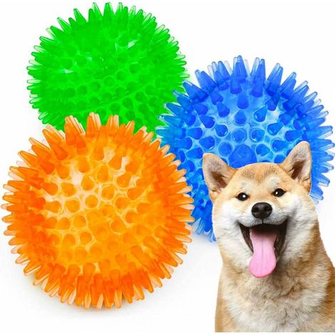 3 PCS Balles Jouet pour Chien , Balles Couinantes pour Chien, Balle à Mâcher pour Chien, Jouet Flottant pour Piscine, Jouet à Lancer pour Chiot, Jouet à Mâcher pour L'ennui (1/5)