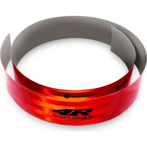 Pellicola Adesiva Omologata Retroriflettente Conspicuity 3M per Bordatura Veicoli, 50 mm x 1 m - Colore: ROSSO