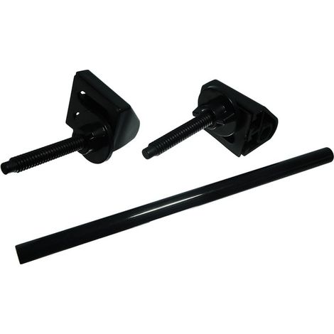 One Stop DIY Kit de fixation pour abattant WC moderne avec barres noires