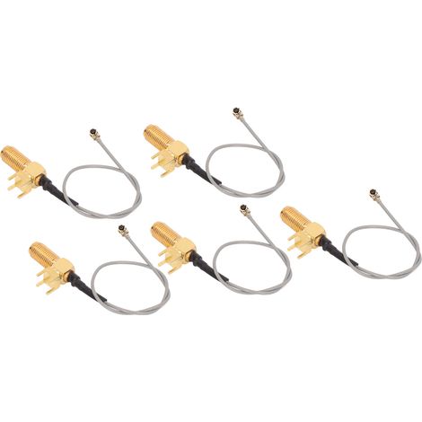 Packung mit 5 IPEX-Anschlusskabeln, IPX-Netzwerkantennen-Verlängerungskabel auf SMA-Buchse, 50 Ohm (1/5)