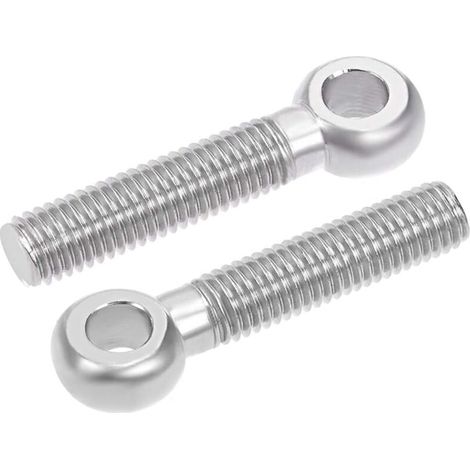 M16 x 90 mm Vis pour les yeux en acier inoxydable 304 - Pour les machines à lever - Argenté - Lot de 2 (1/5)