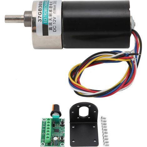 Moteur sans balais avec régulateur de support, basse vitesse 24V pour Machine-outil CNC XD-37GB365020rpm/min (1/5)