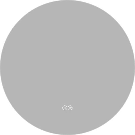 Specchio bagno LED rotondo 80 cm con antiappannamento, 3 colori, dimmer, memoria (1/5)