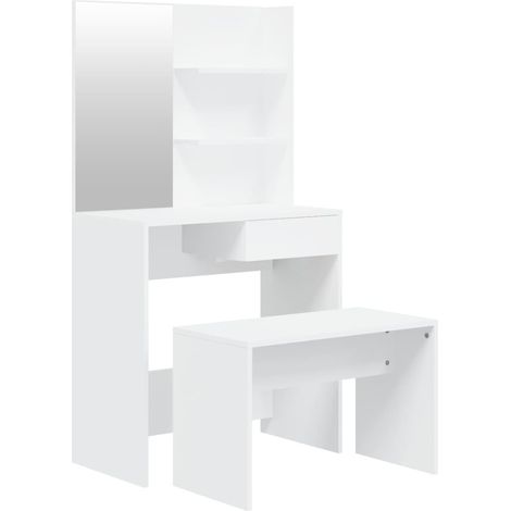Ensemble de coiffeuse design 74,5 x 40 x 141 cm blanc