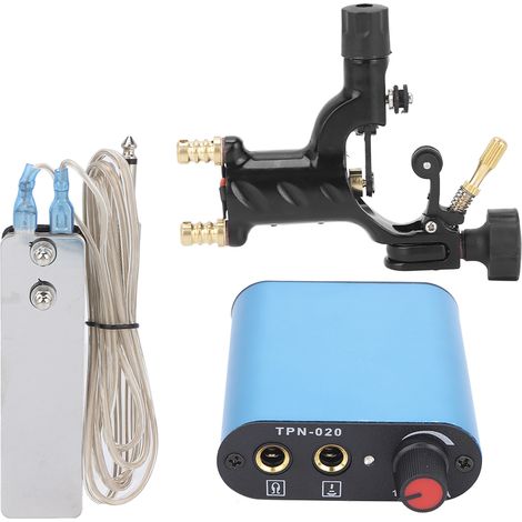 Komplettes Set für Tätowierer – Professionelle Tätowiermaschine mit Netzteil und Fußpedal – Kompatibel mit europäischem Stecker (1/5)