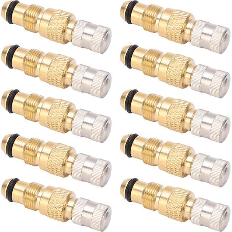 Lot de 10 valves pneumatiques et liquides pour pneus de tracteur, tige de valve en laiton TR218A CH3, boîtiers de remplacement (1/5)