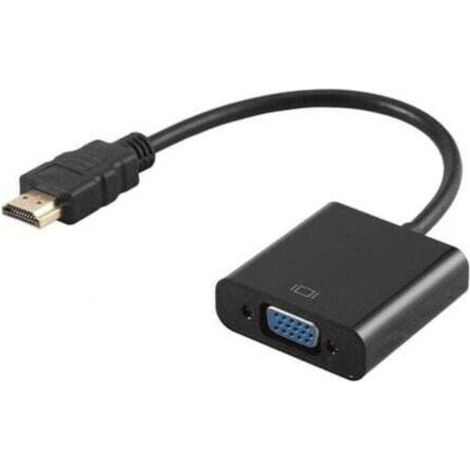 Adaptateur HDMI vers VGA avec audio 3,5 mm et port micro USB Convertisseur plaqué or HDTV actif 1080p, comprend un câble audio et un câble micro USB (1/4)