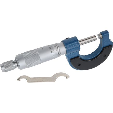 Mikrometer 0–25 mm Skala Außendurchmesser Kohlenstoffstahl Spiralverriegelung Messinstrument (1/5)