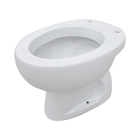 Glanzweiße Keramikvase mit Bodenablauf – Galassia Infanzia - Mit Toilettensitze