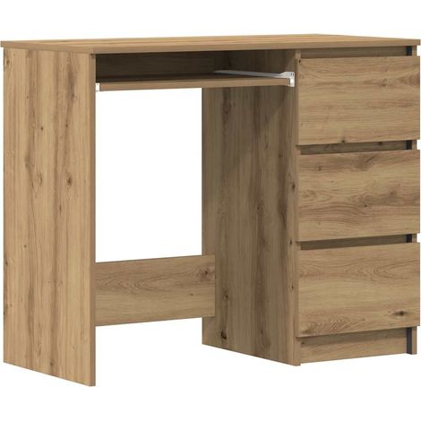 Desk Artisan Oak 90x45x76 cm Engineered Wood vidaXL