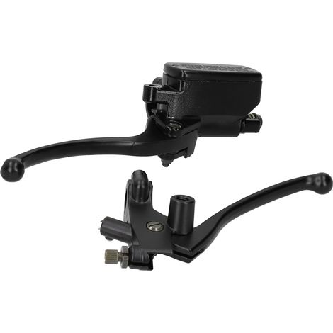 Ensemble Maître-Cylindre Frein Embrayage Moto Universel 22mm Noir Alliage Aluminium CNC (1/5)