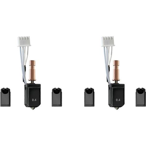 2x Hotend-Kit für Anycubic Kobra S1 Keramik-Hotend-Druckkopf-Extruder 0,4 mm Düsen-Kit mit 4 Silikonsocken