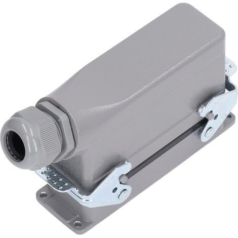 Connecteur industriel lourd rectangulaire étanche 16A 500V HDC-HE-024-1-PG21 avec tête et joint waterproof (1/5)
