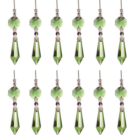 Prisme Cristal - 12 Pièces - Pour Lustres et Rideaux de Cristal - Suspension Décorative Lumineuse (1/5)