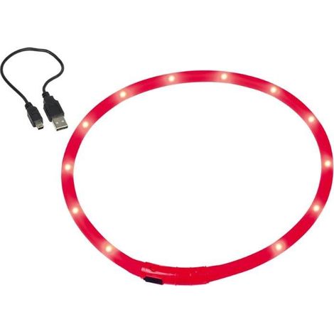 Nobby LED Leuchthalsband Visible rot für Hunde mit kurzem Fell Halsbänder