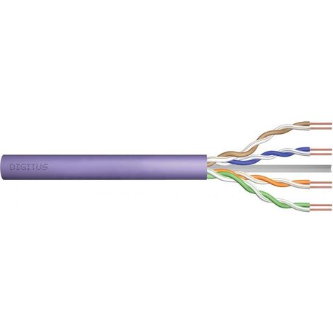 Installation cable DIGITUS cat.6, U/UTP, B2ca, AWG23/1, LSOH, 500m, purple, reel