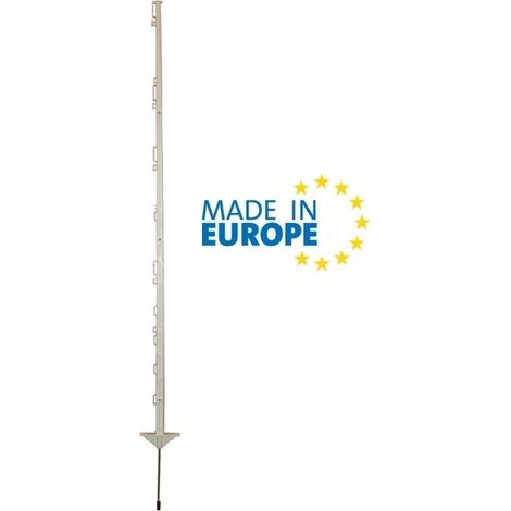 Picchetto Lupo di Messa a Terra in Plastica Bianco GALLAGHER H 1,55 m per Recinzioni Elettriche Confezione 10 Pz.